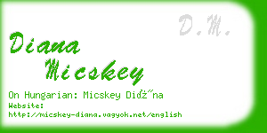 diana micskey business card